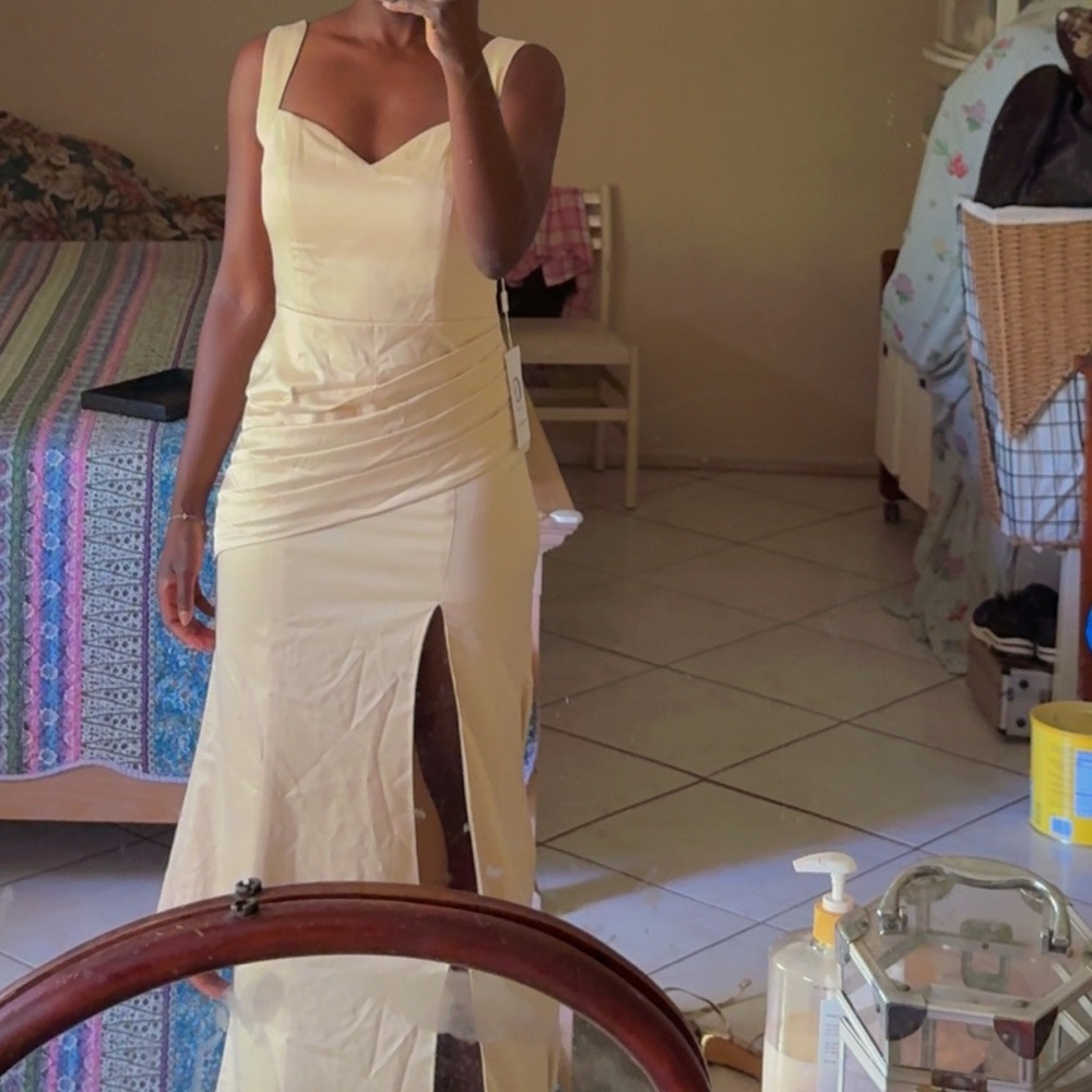 Elegant Champagne Sleeveless Dress